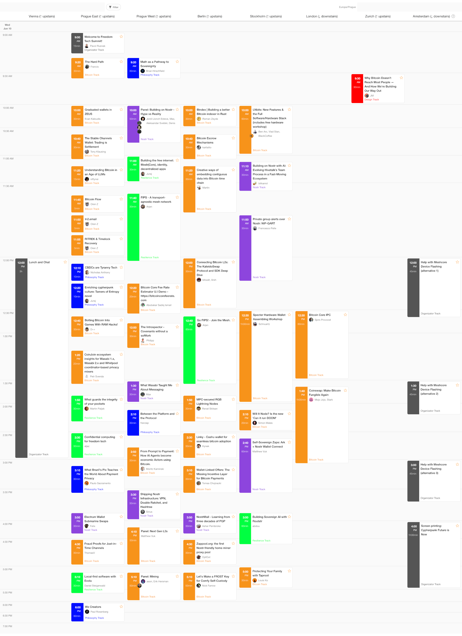 Freedom Tech Summit 2026 Schedule